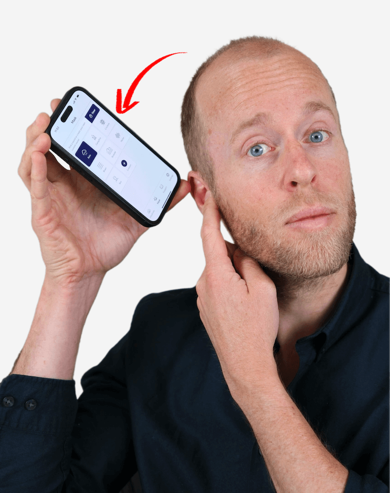 App face large vertical arrow