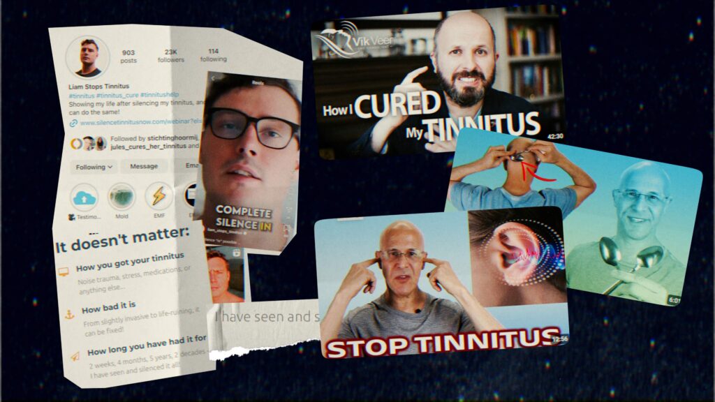 YouTube and social media influencers claiming to cure tinnitus without scientific evidence