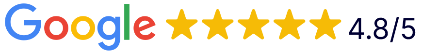 Transparante beoordelingsscore-afbeelding met een score van 4,8 van de 5 op Google Maps, die de positieve ervaringen met de Sus Tinnitus-cursus weergeeft.